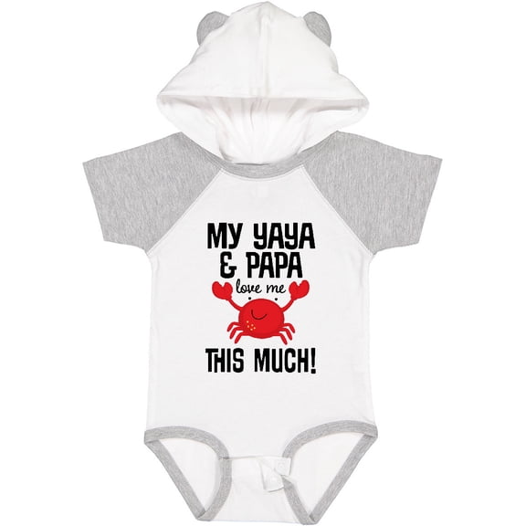 Inktastic Yaya and Papa Love Me Grandchild Boys or Girls Baby Bodysuit