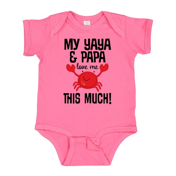 Inktastic Yaya and Papa Love Me Grandchild Boys or Girls Baby Bodysuit