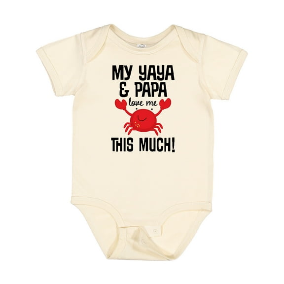 Inktastic Yaya and Papa Love Me Grandchild Boys or Girls Baby Bodysuit