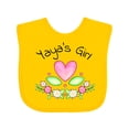 thumbnail image 1 of Inktastic Yaya's Girl Heart Flowers Girls Baby Bib, 1 of 4