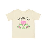 Inktastic Yaya's Girl- Heart Flowers Girls Baby T-Shirt
