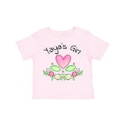 Inktastic Yaya's Girl- Heart Flowers Girls Toddler T-Shirt
