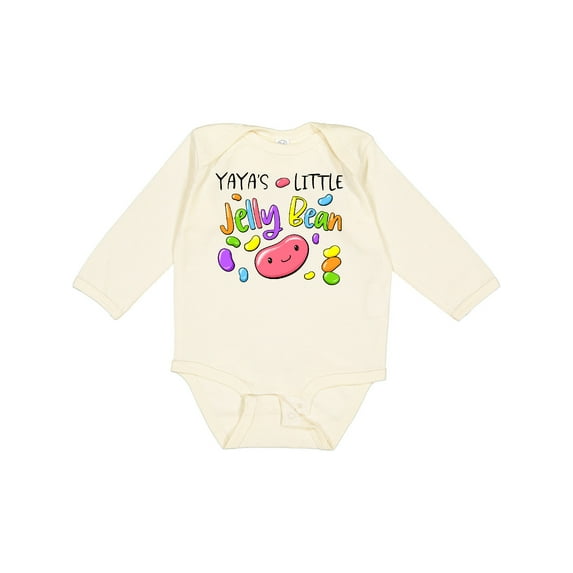 Inktastic Yaya's Little Jellybean Cute Easter Candy Boys or Girls Long Sleeve Baby Bodysuit