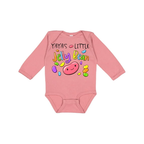 Inktastic Yaya's Little Jellybean Cute Easter Candy Boys or Girls Long Sleeve Baby Bodysuit