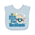 thumbnail image 1 of Inktastic Ye Mortals Putteth Mine Cape on Backwards&reg; Boys or Girls Baby Bib, 1 of 4