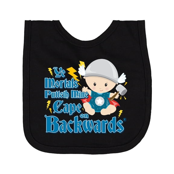 Inktastic Ye Mortals Putteth Mine Cape on Backwards® Newborn Bib
