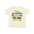 thumbnail image 1 of Inktastic Yeah I'd Rather Be with My Grandma in Red Yellow and Blue Boys or Girls Toddler T-Shirt, 1 of 5