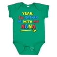 thumbnail image 1 of Inktastic Yeah I'd Rather Be with My Nana in Red Yellow and Blue Boys or Girls Baby Bodysuit, 1 of 5