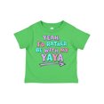 thumbnail image 1 of Inktastic Yeah I'd Rather Be with My Yaya in Pink Blue and Purple Boys or Girls Toddler T-Shirt, 1 of 5