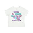 thumbnail image 1 of Inktastic Yeah I'd Rather Be with My Yaya in Pink Blue and Purple Boys or Girls Toddler T-Shirt, 1 of 5