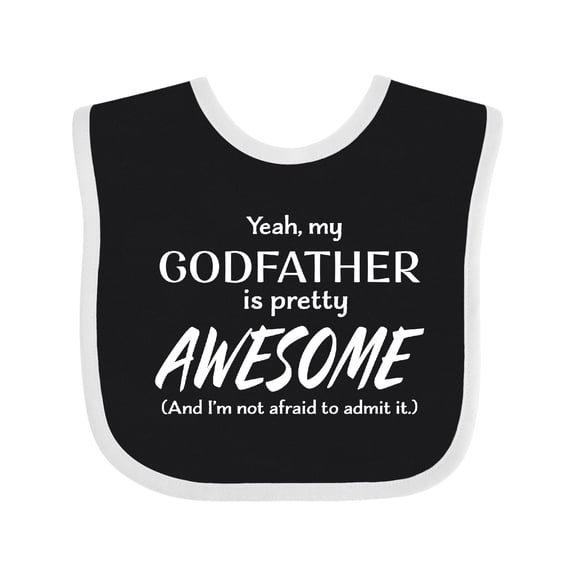 Inktastic Yeah My Godfather is Pretty Awesome Boys or Girls Baby Bib