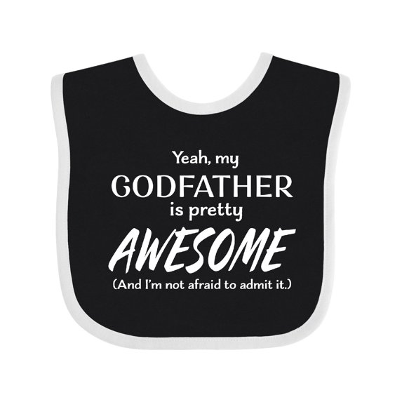 Inktastic Yeah My Godfather is Pretty Awesome Boys or Girls Baby Bib