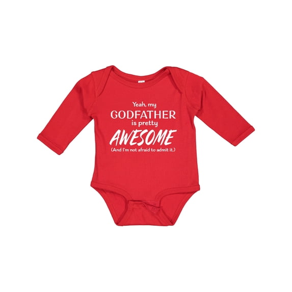 Inktastic Yeah My Godfather is Pretty Awesome Boys or Girls Long Sleeve Baby Bodysuit