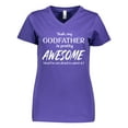 thumbnail image 1 of Inktastic Yeah My Godfather is Pretty Awesome Women's V-Neck T-Shirt, 1 of 5