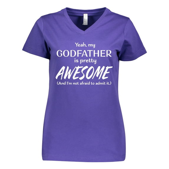 Inktastic Yeah My Godfather is Pretty Awesome Women's V-Neck T-Shirt