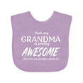 thumbnail image 1 of Inktastic Yeah My Grandma is Pretty Awesome Boys or Girls Baby Bib, 1 of 4