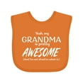 thumbnail image 1 of Inktastic Yeah My Grandma is Pretty Awesome Boys or Girls Baby Bib, 1 of 4