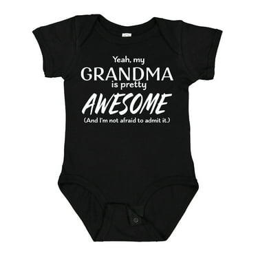 Inktastic Yeah My Grandma is Pretty Awesome Boys or Girls Baby Bodysuit