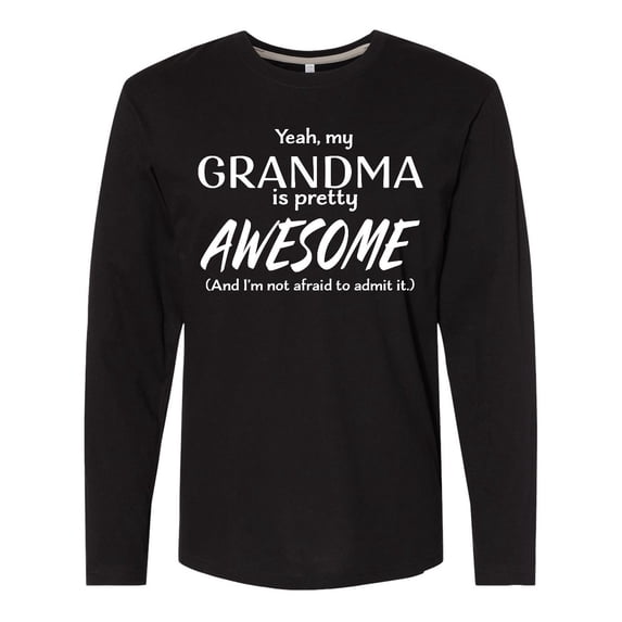 Inktastic Yeah My Grandma is Pretty Awesome Long Sleeve T-Shirt