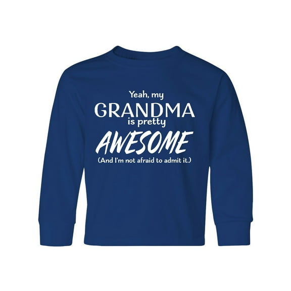 Inktastic Yeah My Grandma is Pretty Awesome Long Sleeve Youth T-Shirt