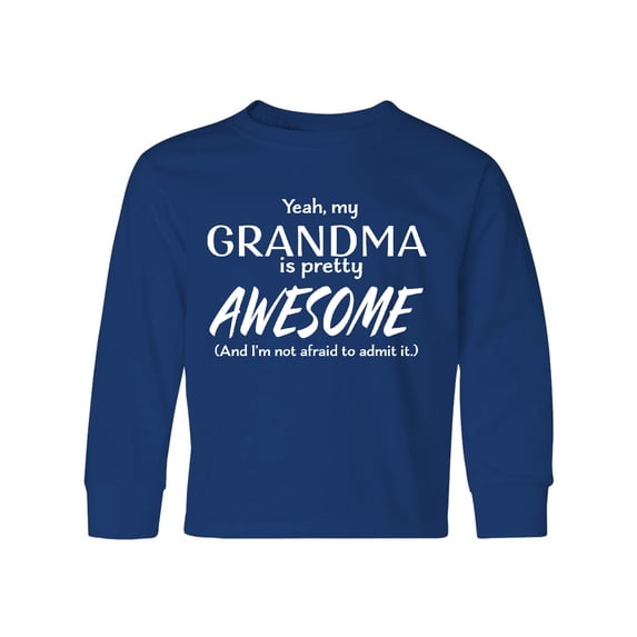Inktastic Yeah My Grandma is Pretty Awesome Long Sleeve Youth T-Shirt