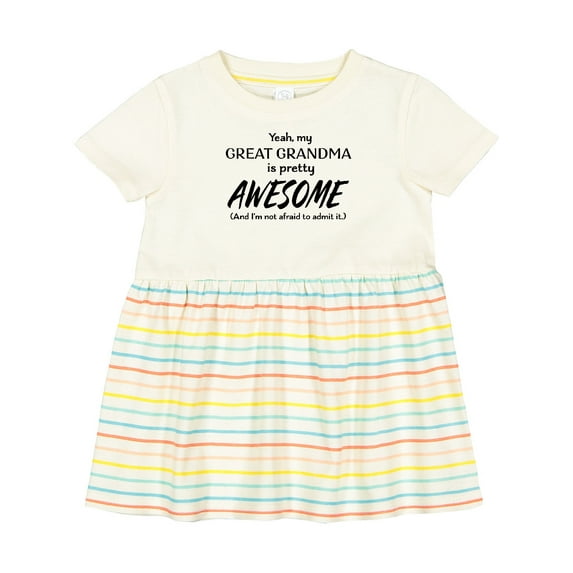 Inktastic Yeah My Great Grandma is Pretty Awesome Girls Baby Dress