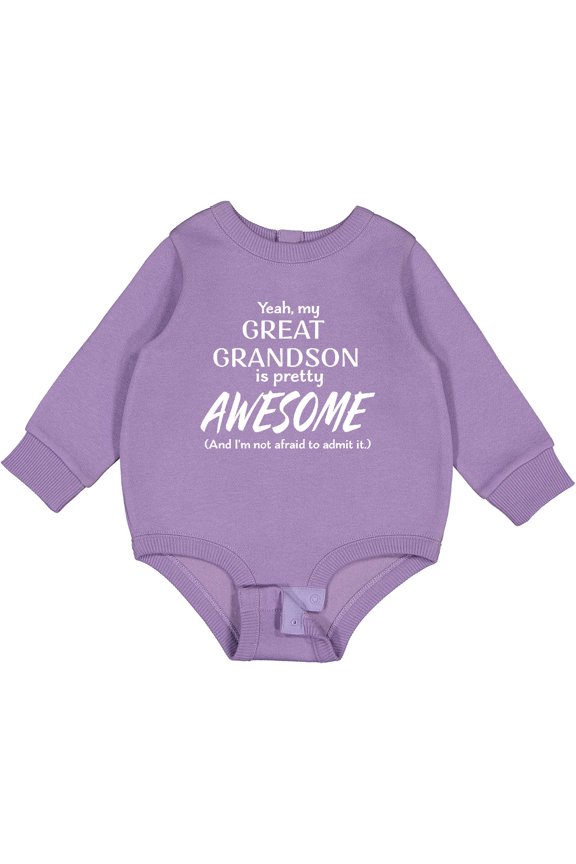 Yeah My Great Grandson is Pretty Awesome Baby Fleece Bodysuit