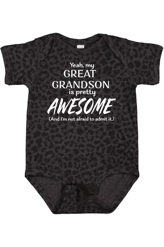 Yeah My Great Grandson is Pretty Awesome Boys or Girls Baby Bodysuit
