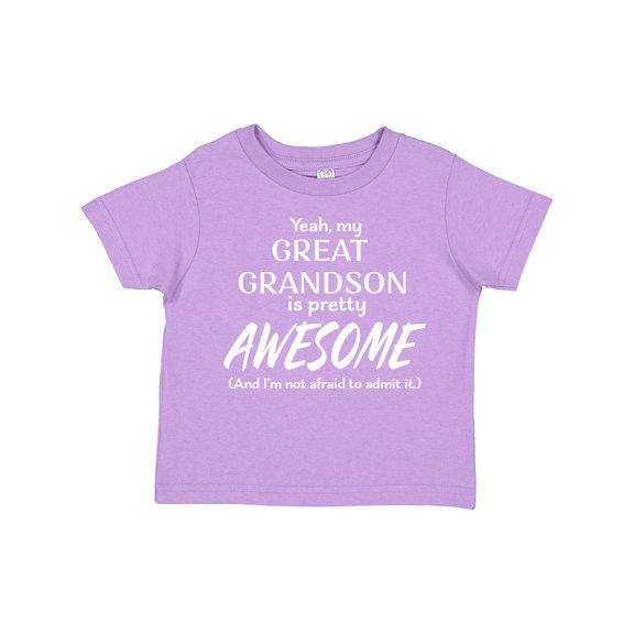 Inktastic Yeah My Great Grandson is Pretty Awesome Boys or Girls Toddler T-Shirt