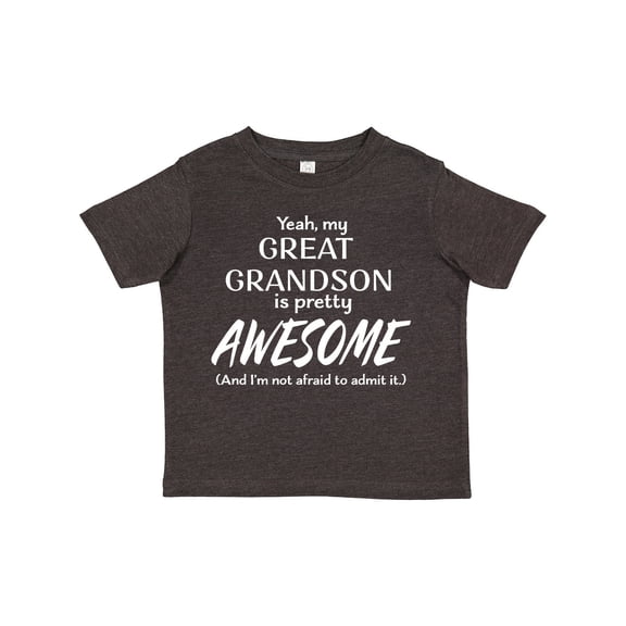 Inktastic Yeah My Great Grandson is Pretty Awesome Boys or Girls Toddler T-Shirt