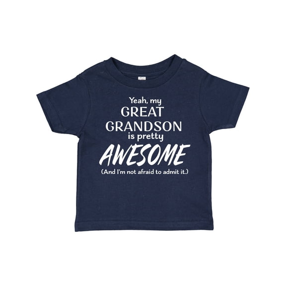 Inktastic Yeah My Great Grandson is Pretty Awesome Boys or Girls Toddler T-Shirt