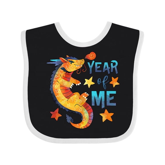 Inktastic Year of Me Cute Lunar New Year Dragon and Stars Boys or Girls Baby Bib