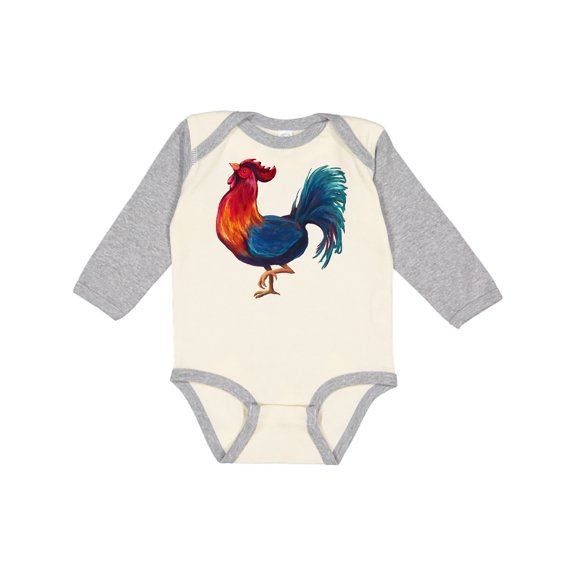 Inktastic Year of the Rooster Boys or Girls Long Sleeve Baby Bodysuit