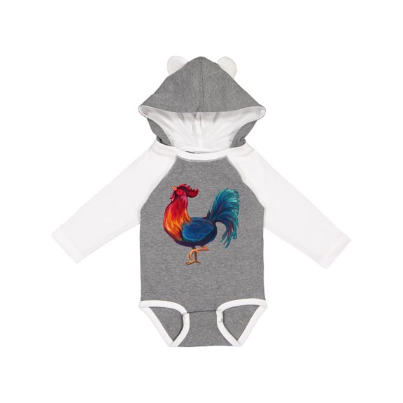 Inktastic Year of the Rooster Boys or Girls Long Sleeve Baby Bodysuit
