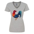 thumbnail image 1 of Inktastic Year of the Rooster Women's V-Neck T-Shirt, 1 of 5