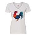 thumbnail image 1 of Inktastic Year of the Rooster Women's V-Neck T-Shirt, 1 of 5