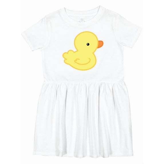 Inktastic Yellow Baby Duck Girls Toddler Dress