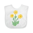 thumbnail image 1 of Inktastic Yellow Buttercup Flowers Boys or Girls Baby Bib, 1 of 4