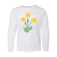 thumbnail image 1 of Inktastic Yellow Buttercup Flowers Long Sleeve Youth T-Shirt, 1 of 5