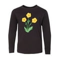 thumbnail image 1 of Inktastic Yellow Buttercup Flowers Long Sleeve Youth T-Shirt, 1 of 5