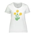 thumbnail image 1 of Inktastic Yellow Buttercup Flowers Women's Plus Size T-Shirt, 1 of 5