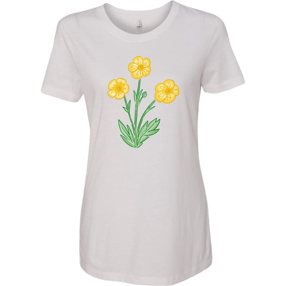 Inktastic Yellow Buttercup Flowers Women's T-Shirt