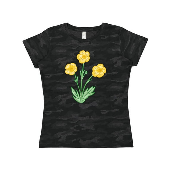 Inktastic Yellow Buttercup Flowers Women's T-Shirt