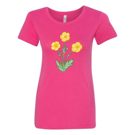 Inktastic Yellow Buttercup Flowers Women's T-Shirt