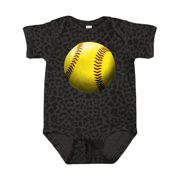 Inktastic Yellow Softball Boys or Girls Baby Bodysuit