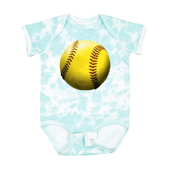 Inktastic Yellow Softball Boys or Girls Baby Bodysuit