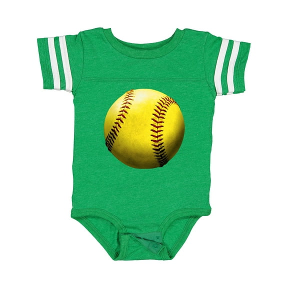 Inktastic Yellow Softball Boys or Girls Baby Bodysuit