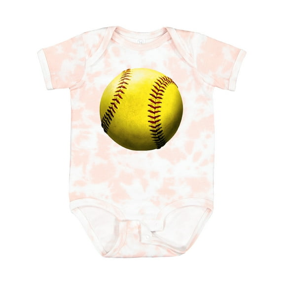Inktastic Yellow Softball Boys or Girls Baby Bodysuit