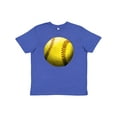 thumbnail image 1 of Inktastic Yellow Softball Youth T-Shirt, 1 of 5