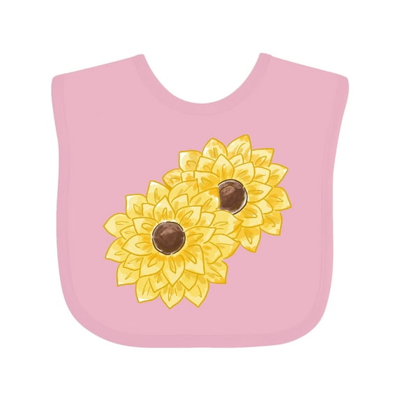 Inktastic Yellow Sunflowers Boys or Girls Baby Bib
